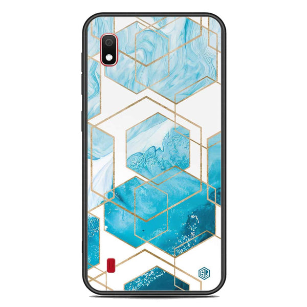Stylish Marble Series Soft Phone Case - Premium Glass Case - Design 1 - Samsung Galaxy A10