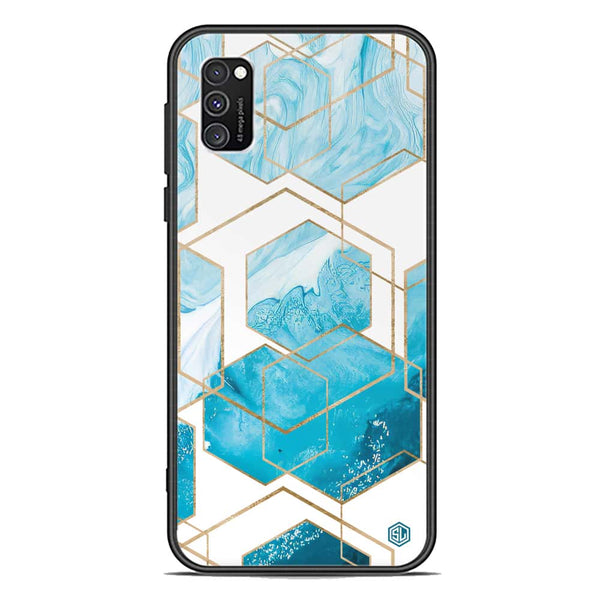 Stylish Marble Series Soft Phone Case - Premium Glass Case - Design 1 - Samsung Galaxy A03s