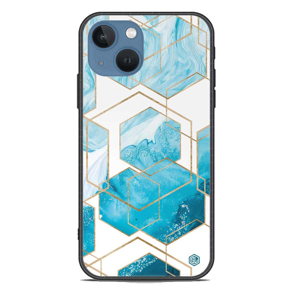 Stylish Marble Series Soft Phone Case - Premium Glass Case - Design 1 - iPhone 13