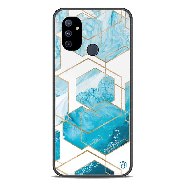 Stylish Marble Series Soft Phone Case - Premium Glass Case - Design 1 - OnePlus Nord N100