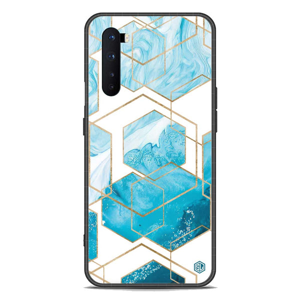 Stylish Marble Series Soft Phone Case - Premium Glass Case - Design 1 - OnePlus Nord