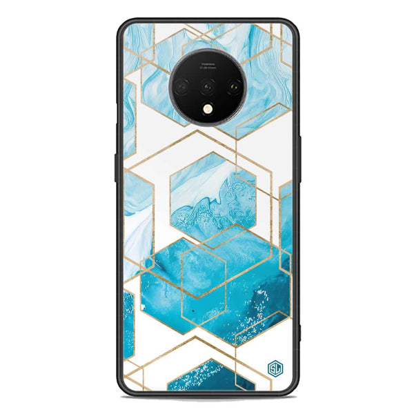 Stylish Marble Series Soft Phone Case - Premium Glass Case - Design 1 - OnePlus 7T