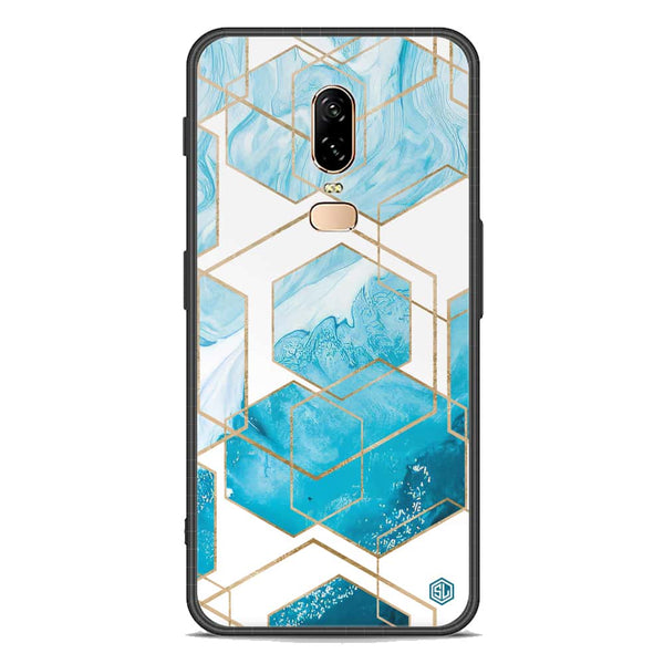 Stylish Marble Series Soft Phone Case - Premium Glass Case - Design 1 - OnePlus 6