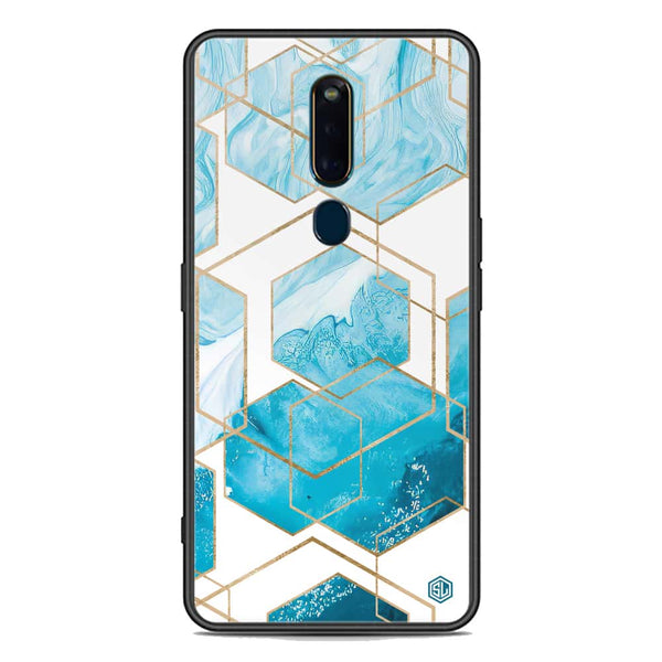Stylish Marble Series Soft Phone Case - Premium Glass Case - Design 1 - Oppo R19