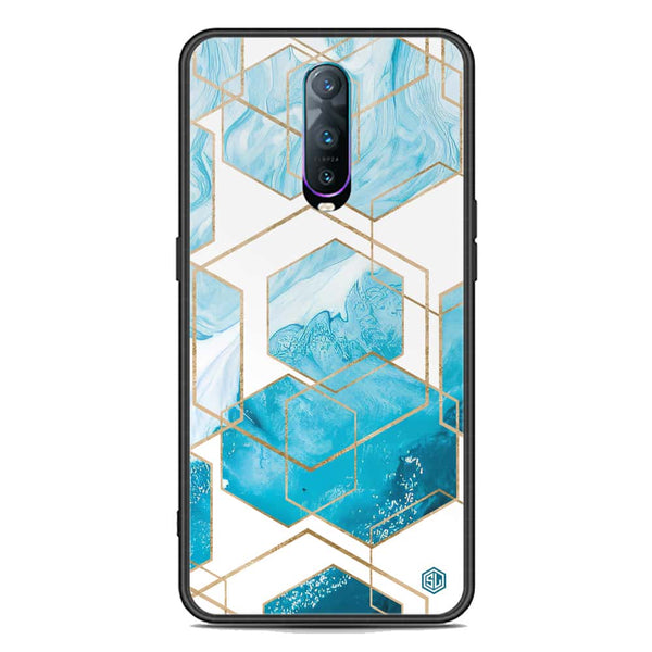 Stylish Marble Series Soft Phone Case - Premium Glass Case - Design 1 - Oppo R17 Pro