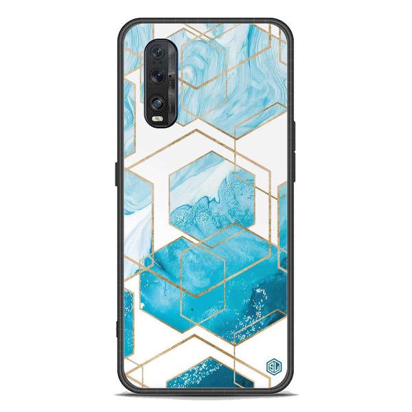 Stylish Marble Series Soft Phone Case - Premium Glass Case - Design 1 - Oppo Find X2