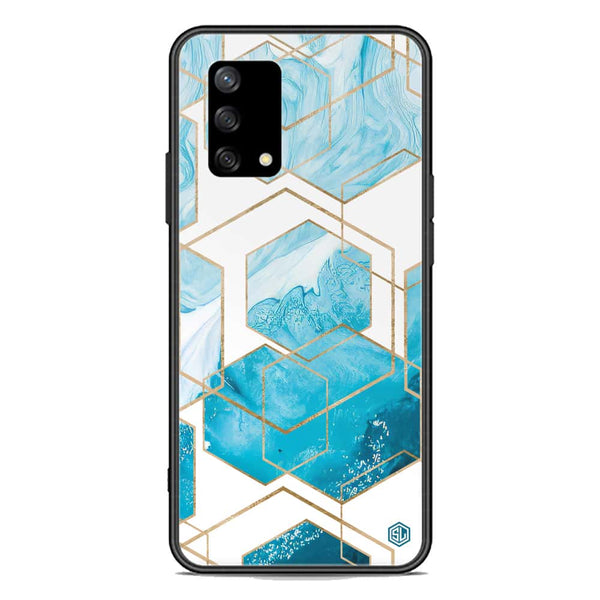 Stylish Marble Series Soft Phone Case - Premium Glass Case - Design 1 - Oppo F19