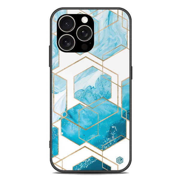 Stylish Marble Series Soft Phone Case - Premium Glass Case - Design 1 - iPhone 15 Pro