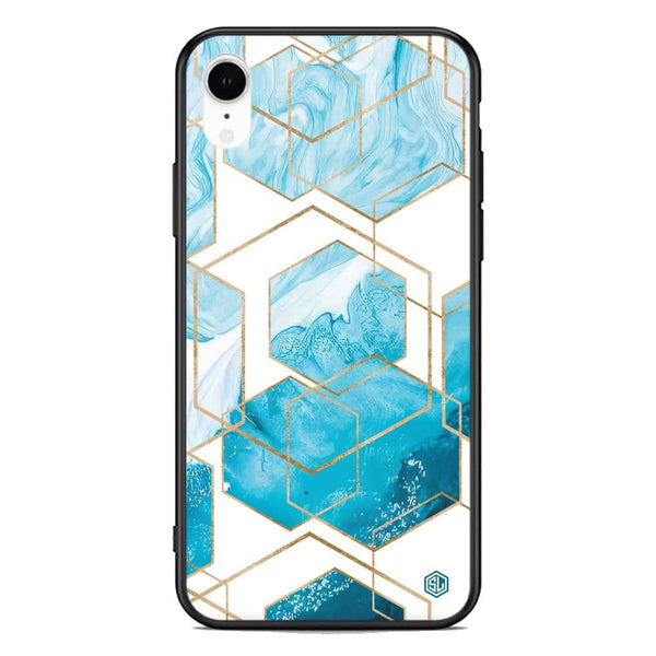 Stylish Marble Series Soft Phone Case - Premium Glass Case - Design 1 - iPhone XR