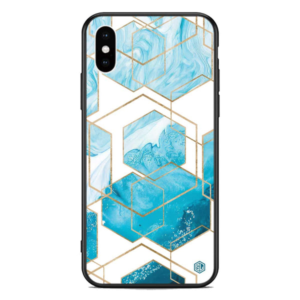 Stylish Marble Series Soft Phone Case - Premium Glass Case - Design 1 - iPhone XS Max
