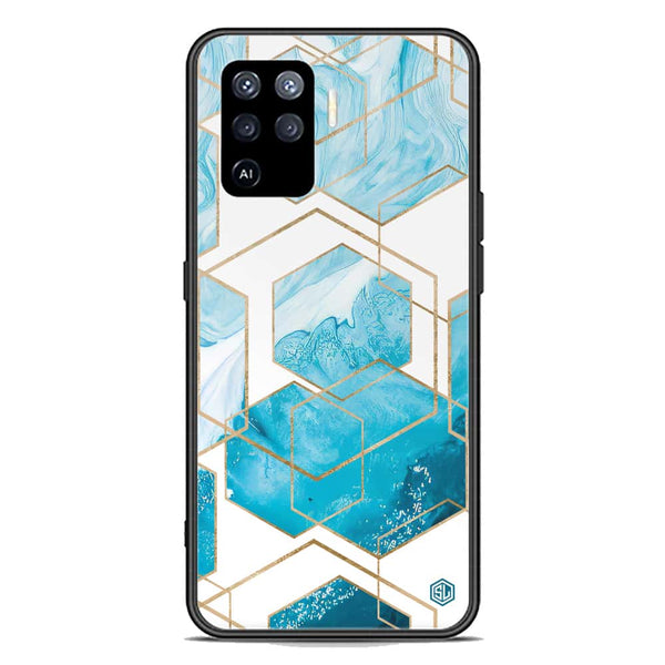 Stylish Marble Series Soft Phone Case - Premium Glass Case - Design 1 - Oppo A94