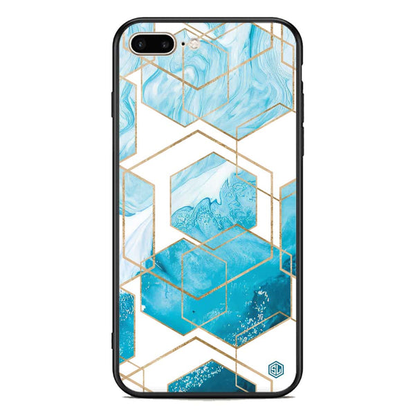 Stylish Marble Series Soft Phone Case - Premium Glass Case - Design 1 - iPhone 8 Plus / 7 Plus