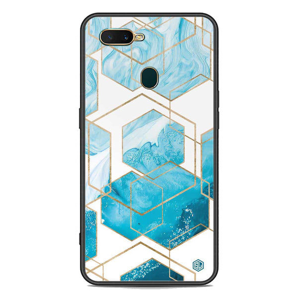 Stylish Marble Series Soft Phone Case - Premium Glass Case - Design 1 - Oppo A5s