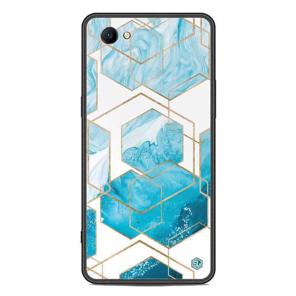 Stylish Marble Series Soft Phone Case - Premium Glass Case - Design 1 - Oppo A3