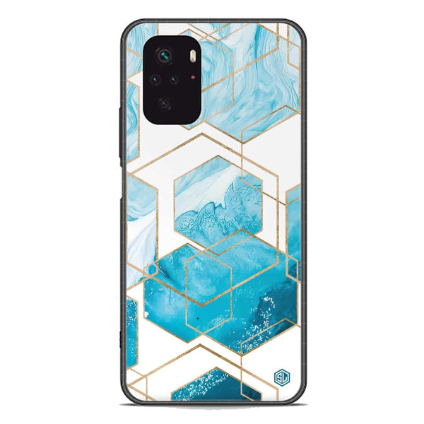 Stylish Marble Series Soft Phone Case - Premium Glass Case - Design 1 - Xiaomi Redmi Note 10S