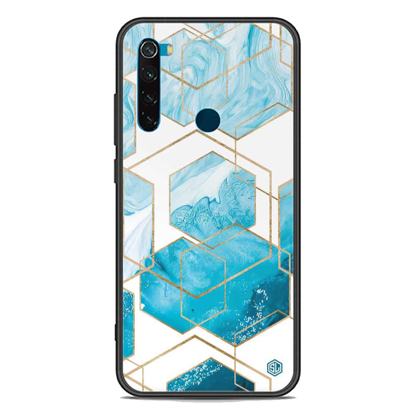 Stylish Marble Series Soft Phone Case - Premium Glass Case - Design 1 - Xiaomi Redmi Note 8 2021