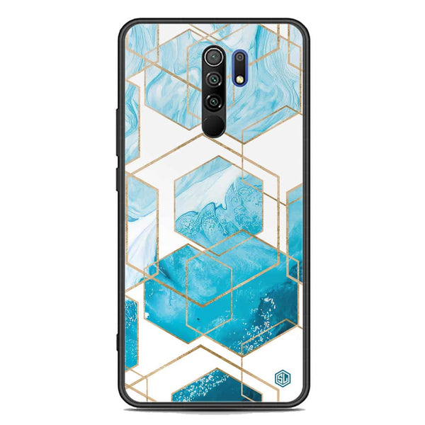 Stylish Marble Series Soft Phone Case - Premium Glass Case - Design 1 - Xiaomi Redmi 9 Prime