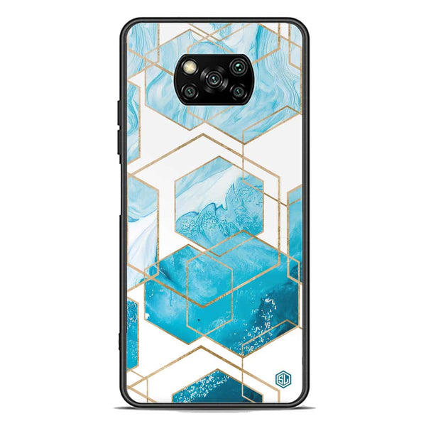Stylish Marble Series Soft Phone Case - Premium Glass Case - Design 1 - Xiaomi Poco X3