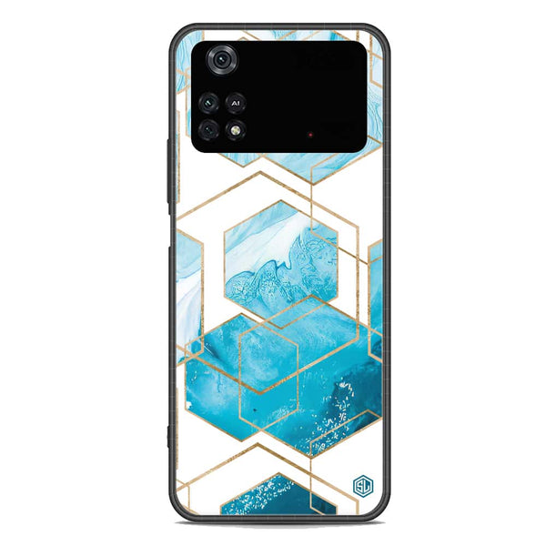 Stylish Marble Series Soft Phone Case - Premium Glass Case - Design 1 - Xiaomi Poco M4 Pro 5G