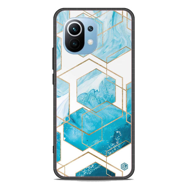 Stylish Marble Series Soft Phone Case - Premium Glass Case - Design 1 - Xiaomi Mi 11