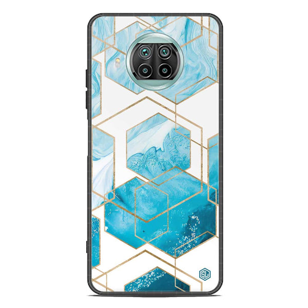 Stylish Marble Series Soft Phone Case - Premium Glass Case - Design 1 - Xiaomi Mi 10T Lite