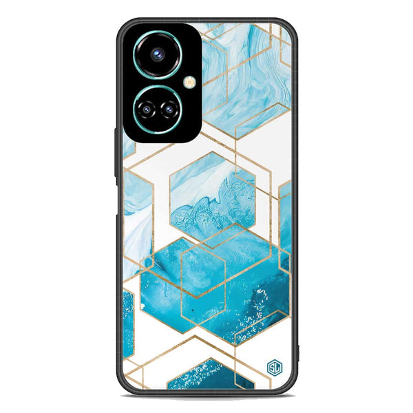 Stylish Marble Series Soft Phone Case - Premium Glass Case - Design 1 - Tecno Camon 19