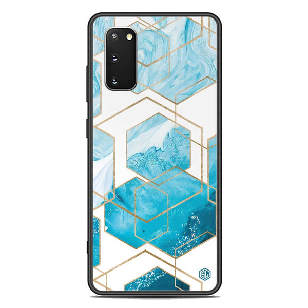 Stylish Marble Series Soft Phone Case - Premium Glass Case - Design 1 - Samsung Galaxy S20 Plus