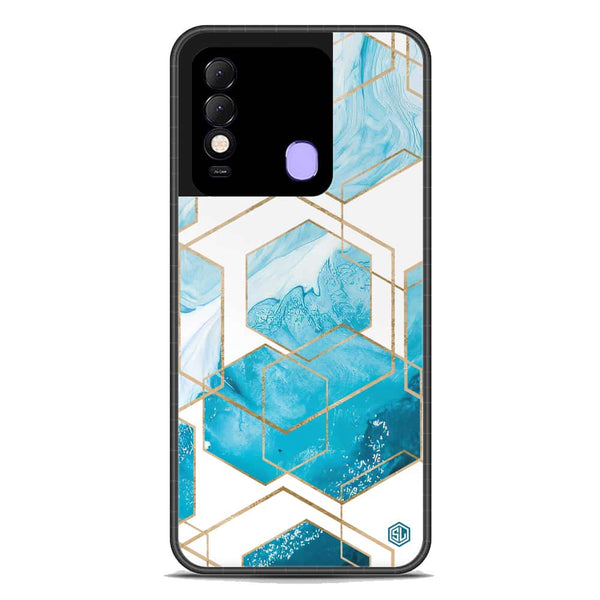 Stylish Marble Series Soft Phone Case - Premium Glass Case - Design 1 - Tecno Spark 8