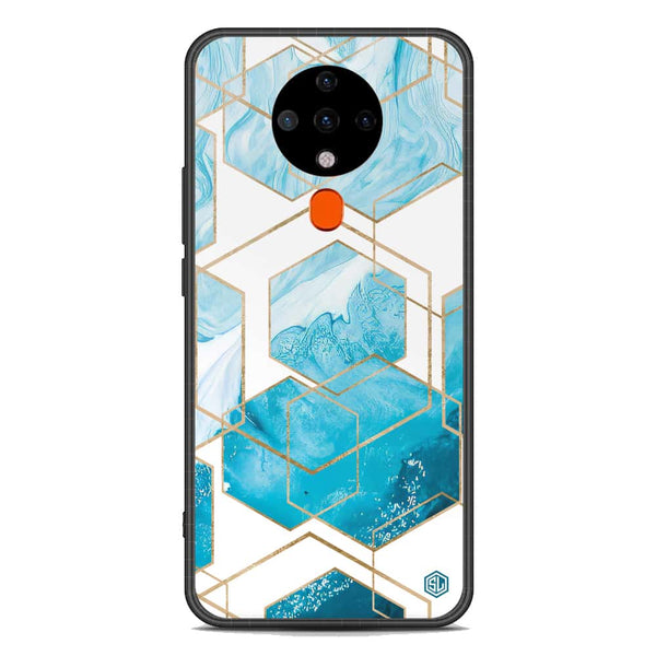 Stylish Marble Series Soft Phone Case - Premium Glass Case - Design 1 - Tecno Spark 6