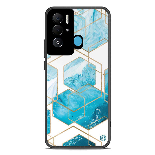 Stylish Marble Series Soft Phone Case - Premium Glass Case - Design 1 - Tecno Pova Neo