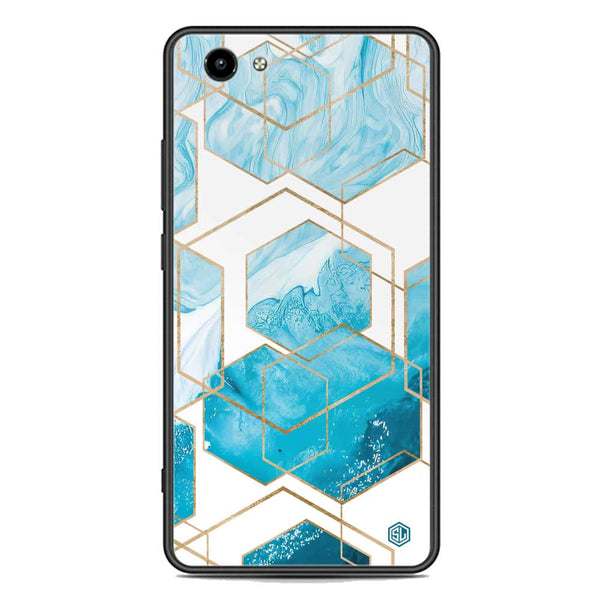 Stylish Marble Series Soft Phone Case - Premium Glass Case - Design 1 - Vivo Y71