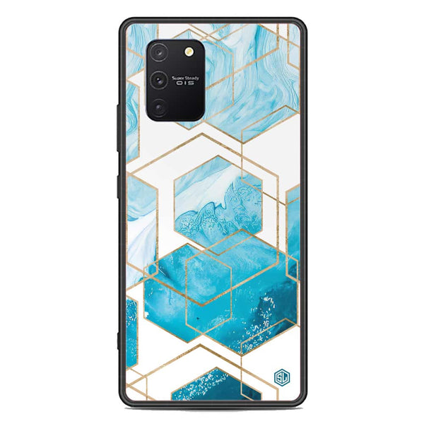 Stylish Marble Series Soft Phone Case - Premium Glass Case - Design 1 - Samsung Galaxy S10 Lite