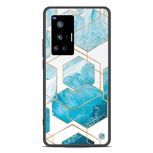 Stylish Marble Series Soft Phone Case - Premium Glass Case - Design 1 - Vivo X70 Pro