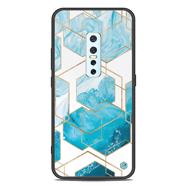 Stylish Marble Series Soft Phone Case - Premium Glass Case - Design 1 - Vivo V17 Pro