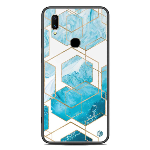 Stylish Marble Series Soft Phone Case - Premium Glass Case - Design 1 - Vivo V11 Pro