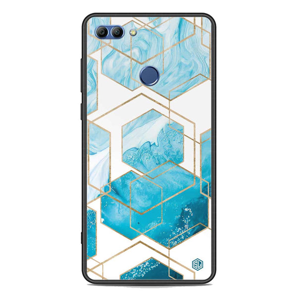 Stylish Marble Series Soft Phone Case - Premium Glass Case - Design 1 - Huawei Y9 2018