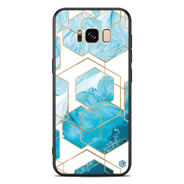 Stylish Marble Series Soft Phone Case - Premium Glass Case - Design 1 - Samsung Galaxy S8