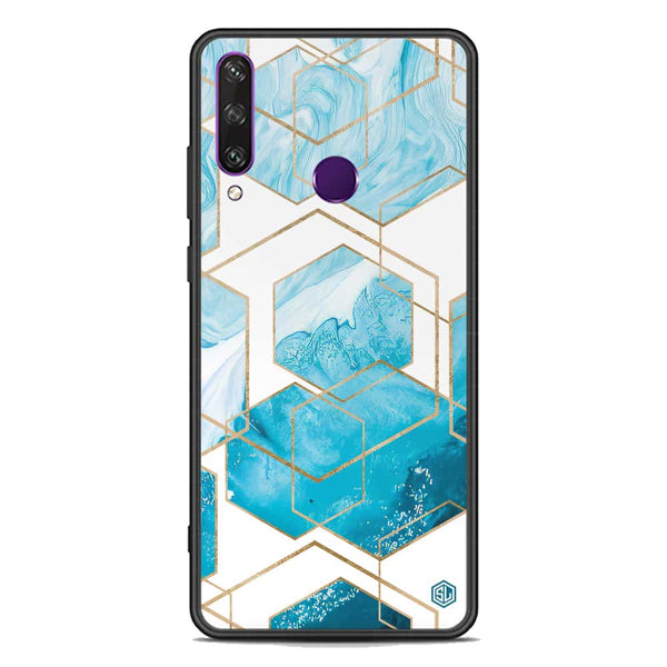 Stylish Marble Series Soft Phone Case - Premium Glass Case - Design 1 - Huawei Y6p