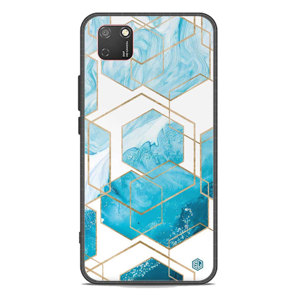 Stylish Marble Series Soft Phone Case - Premium Glass Case - Design 1 - Huawei Y5p