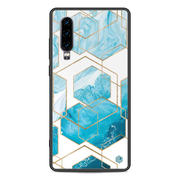 Stylish Marble Series Soft Phone Case - Premium Glass Case - Design 1 - Huawei P30