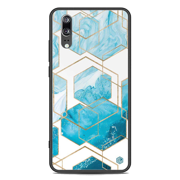 Stylish Marble Series Soft Phone Case - Premium Glass Case - Design 1 - Huawei P20