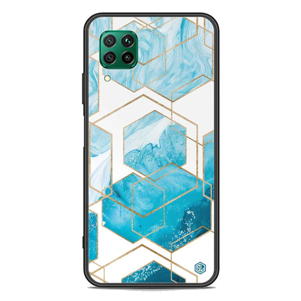 Stylish Marble Series Soft Phone Case - Premium Glass Case - Design 1 - Huawei Nova 7i