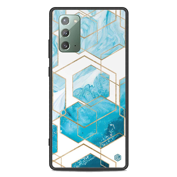 Stylish Marble Series Soft Phone Case - Premium Glass Case - Design 1 - Samsung Galaxy Note 20