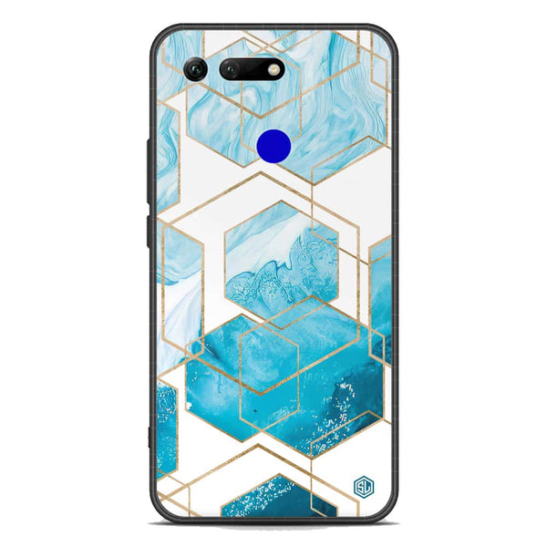 Stylish Marble Series Soft Phone Case - Premium Glass Case - Design 1 - Huawei Honor View 20