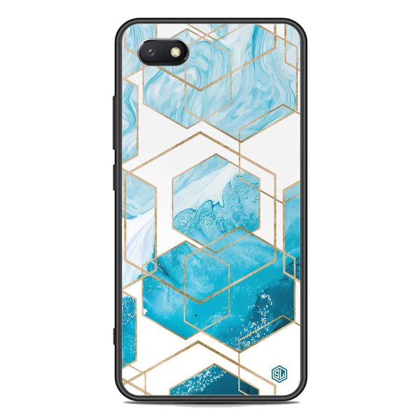 Stylish Marble Series Soft Phone Case - Premium Glass Case - Design 1 - Huawei Honor 7S