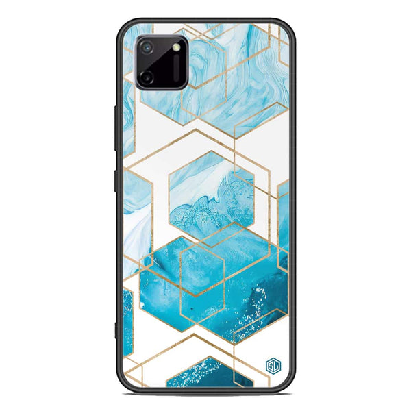 Stylish Marble Series Soft Phone Case - Premium Glass Case - Design 1 - Realme C11