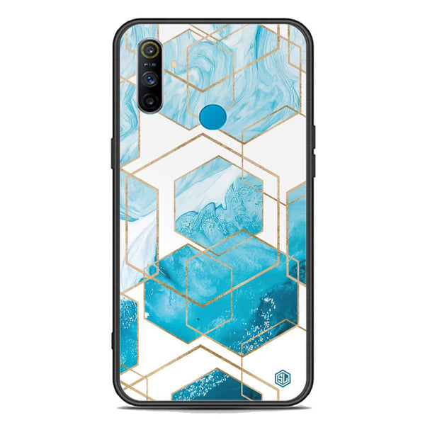 Stylish Marble Series Soft Phone Case - Premium Glass Case - Design 1 - Realme C3