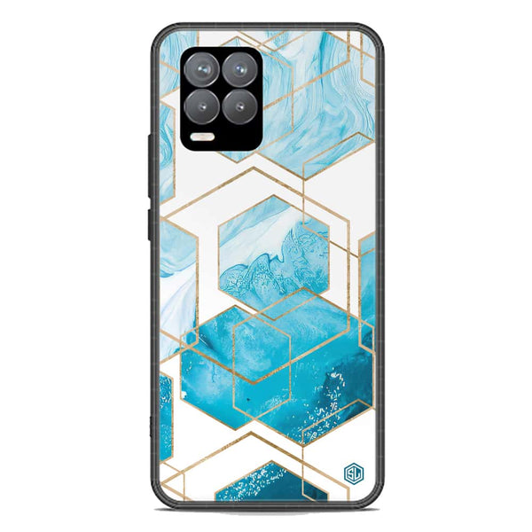 Stylish Marble Series Soft Phone Case - Premium Glass Case - Design 1 - Realme 8
