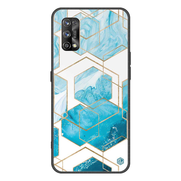 Stylish Marble Series Soft Phone Case - Premium Glass Case - Design 1 - Realme 7 Pro
