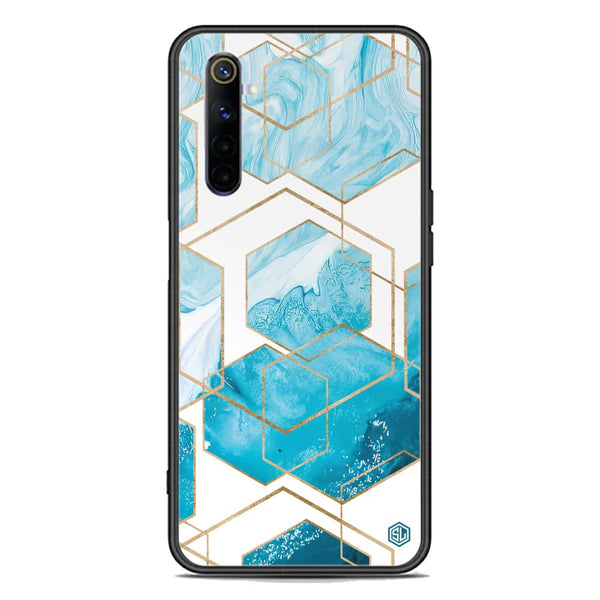 Stylish Marble Series Soft Phone Case - Premium Glass Case - Design 1 - Realme 6